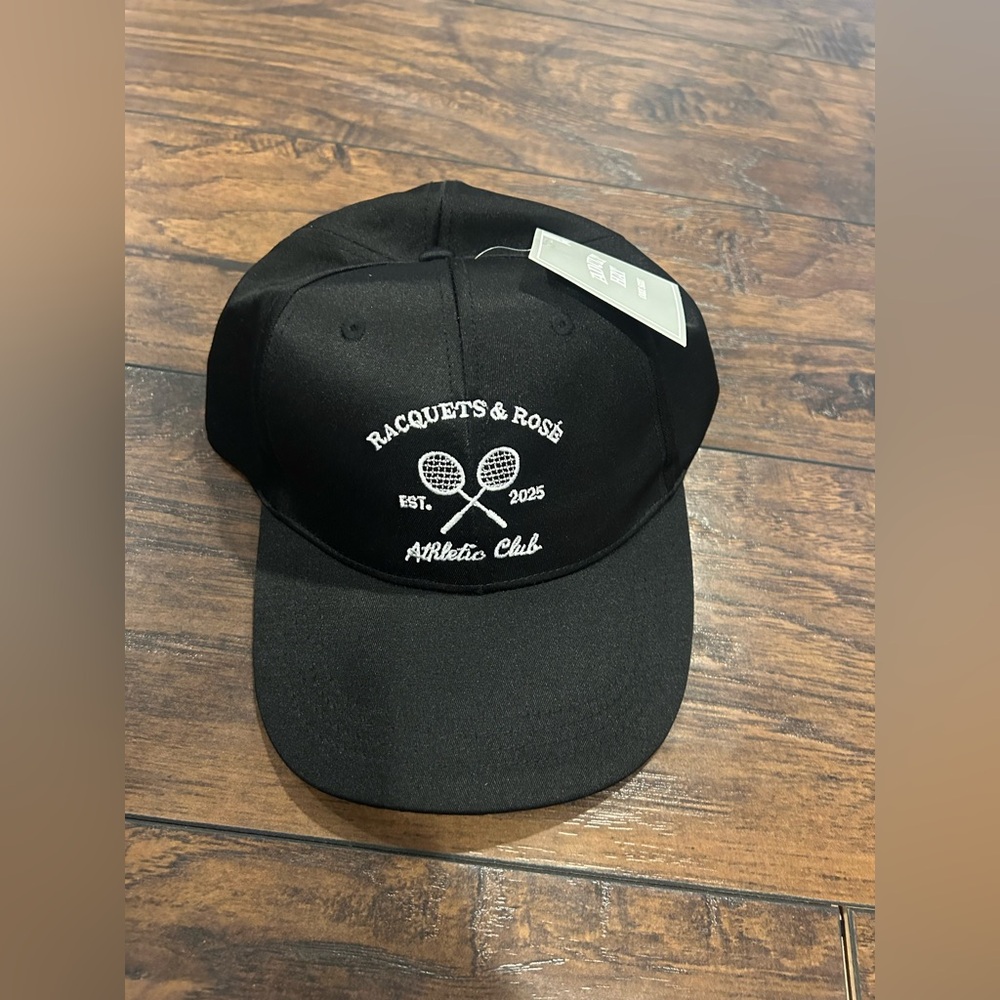 Black Racquets & Rosé Cap